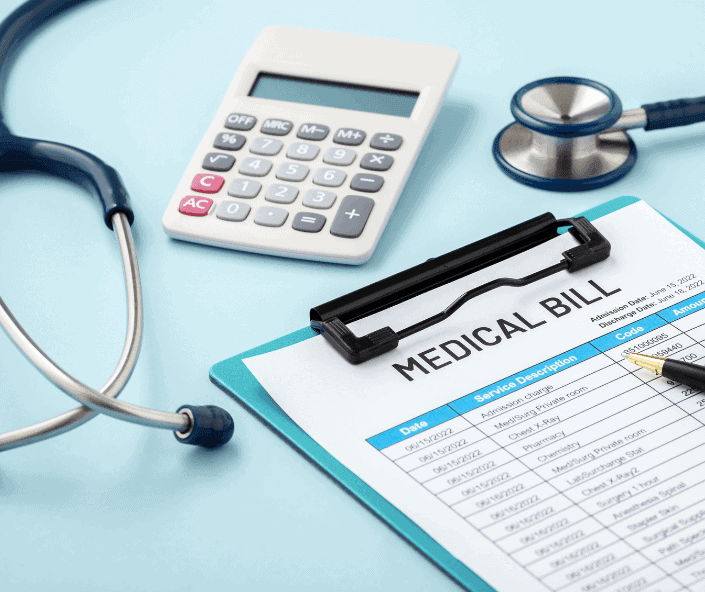 medical bill with accessories